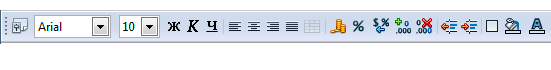 Панель инструментов 'Форматирование'